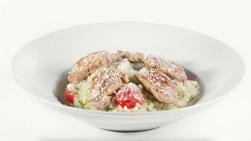 Italské krémové rizotto s vepřovou panenkou