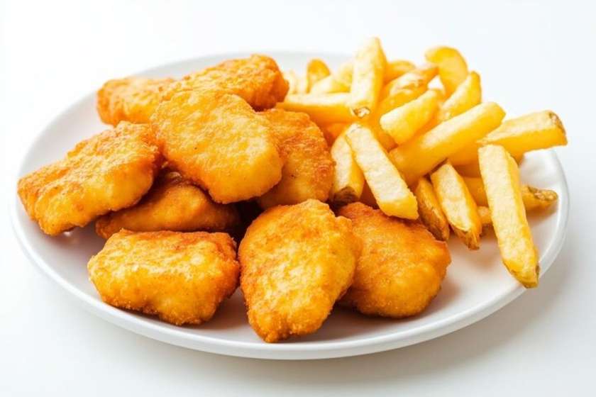 Bocconcini di Pollo Fritti con Patatine