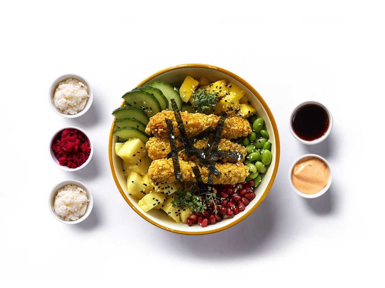 Poke Queen with chicken strips