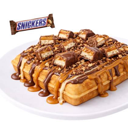 Waffle com Snickers