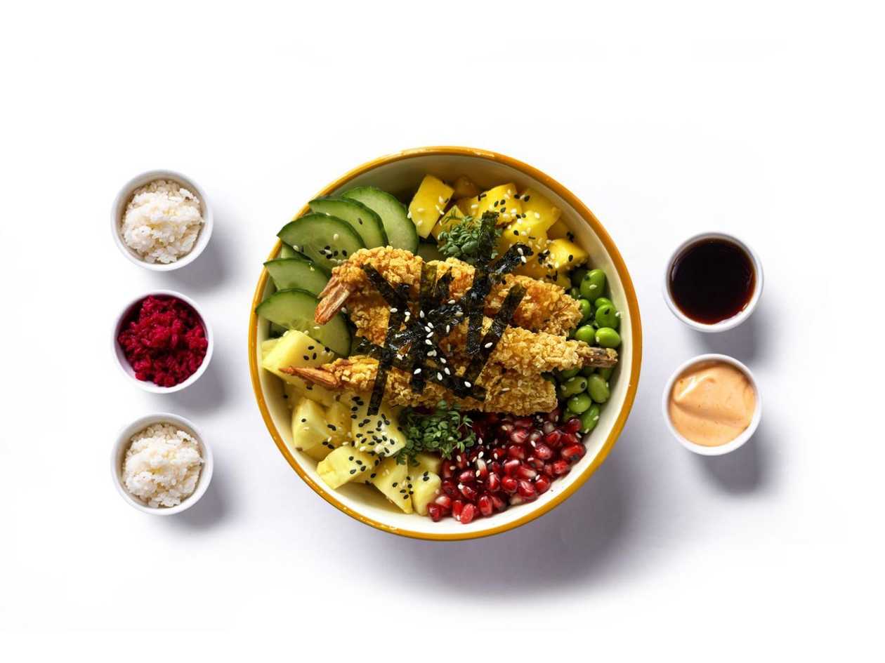 Poke Queen with Shrimp in Tempura