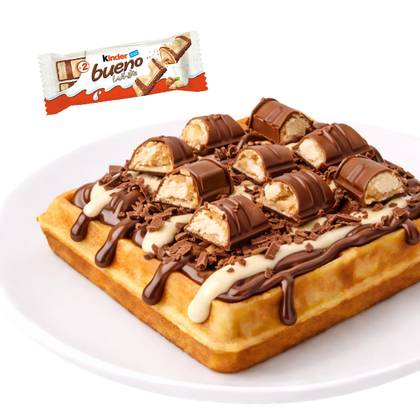 Waffle com Kinder Bueno