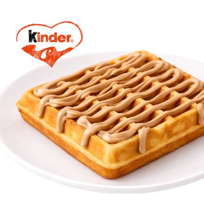 Waffle com Cobertura de Creme Kinder