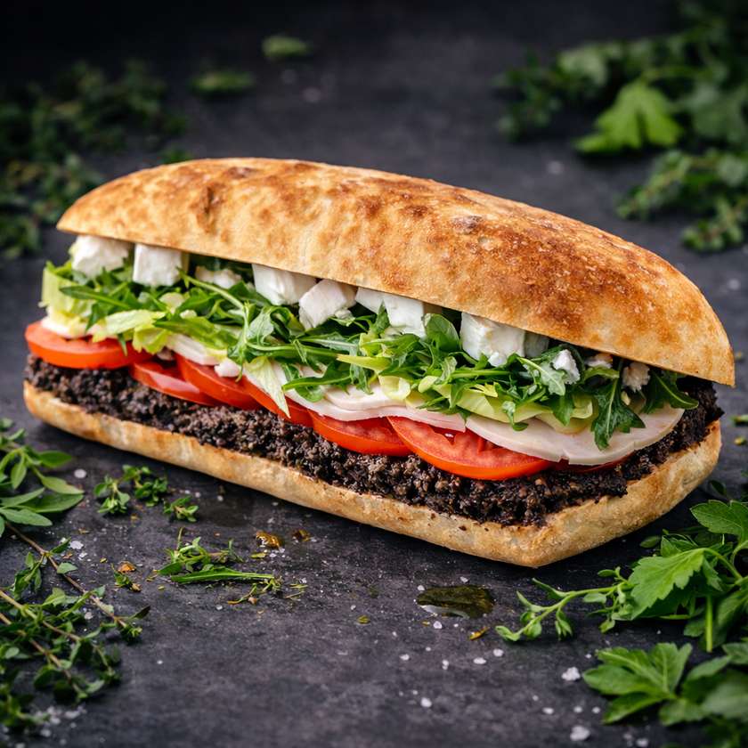 Mediterranean Turkey Sandwich
