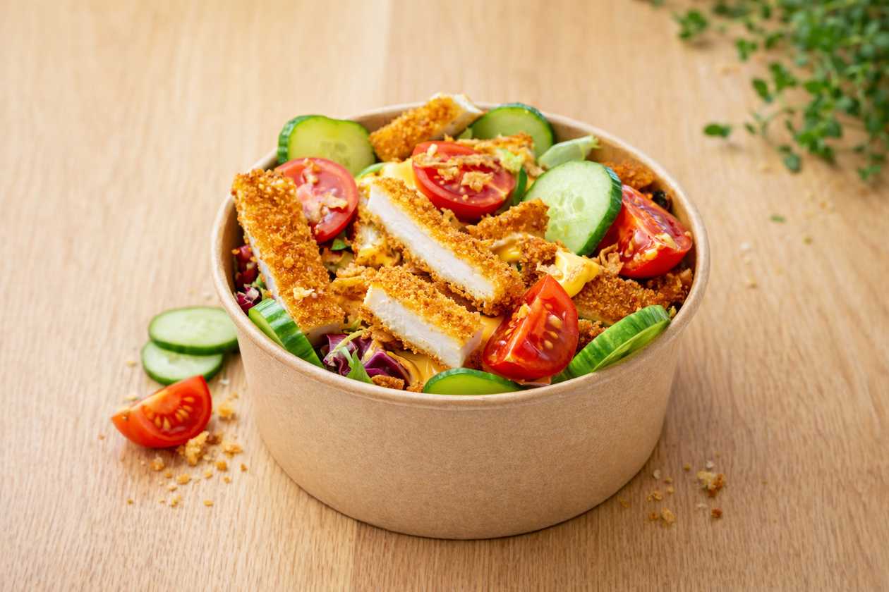 Chicken Schnitzel Salad