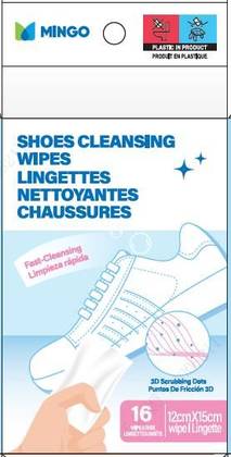 MINGO Shoes Cleansing Wipes (16 Individual Packets)