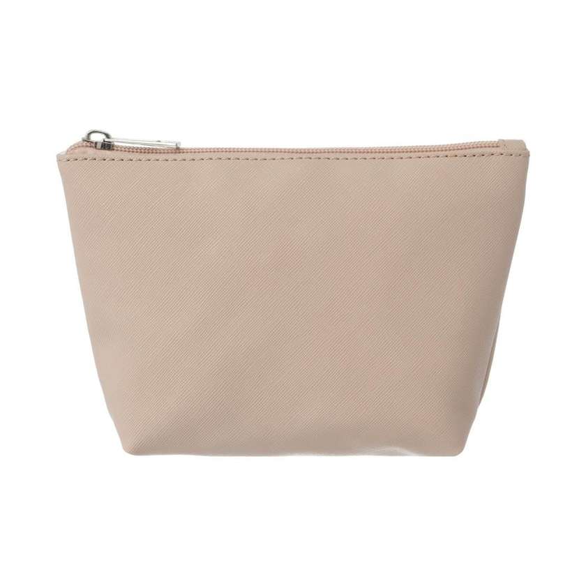 Basic Solid Color Trapezoidal Cosmetic Bag(Off-White)