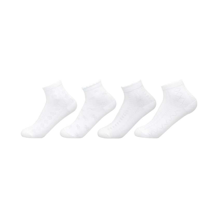 Kids White Textured Socks (2 Pairs, Age 9-12)