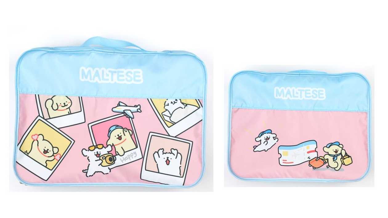 Maltese Collection Clothes Storage Bags (2 pcs)(Traveling Puppy)
