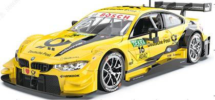 1:24 Sound & Light Alloy Car Model (Genuine License) - BMW M4 DTM (Yellow)