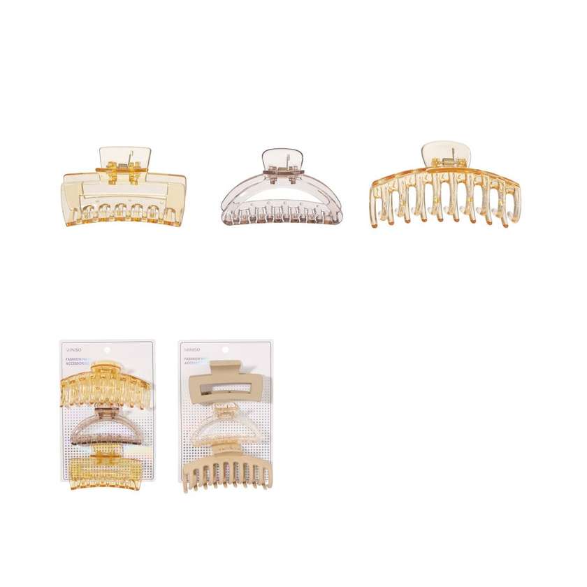 Matte Hair Claw Clips (3 pcs)