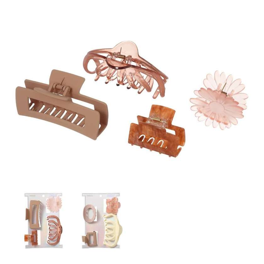 Basic Style Hair Claw Clips (4 pcs)