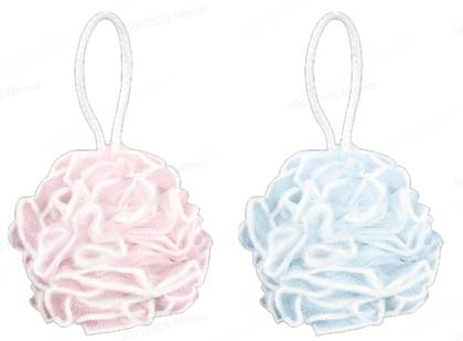 Macaron Series Loofahs (2 pcs) (Pink & Blue)
