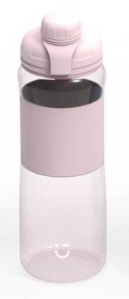 Light Enjoy Series Sports Handle Plastic Bottle 600mL(Pink)