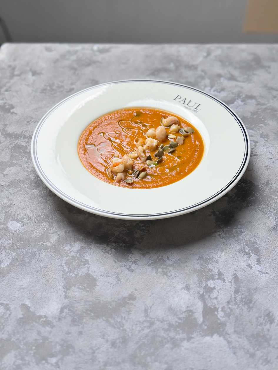 Гарбуз суп з креветками