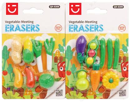 3D Eraser Collection Vegetables Party (2 Assorted Models)