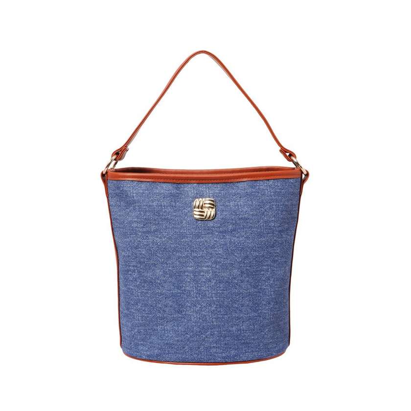 Imitation Denim Series Barrel Crossbody Bag
