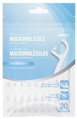 Individually Wrapped Macromolecule Dental Flossers (20 pcs)