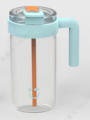 Large Capacity Plastic Bottle with Handle 1500mL(Green)