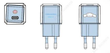 Sanrio characters PD 20W Type-C Charger (VDE Plug) (Cinnamoroll) Model: TM-20W
