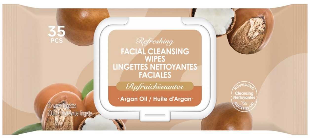 Refreshing Facial Cleansing Wipes(Argan Oil)