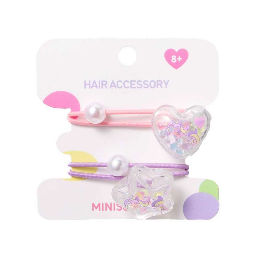 Unicorn Beads Kids Hair Ties (2 pcs)