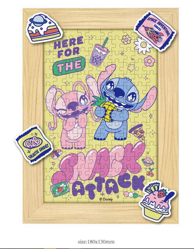 Disney Stitch Dinner Party Collection 100-Piece Framed Puzzle
