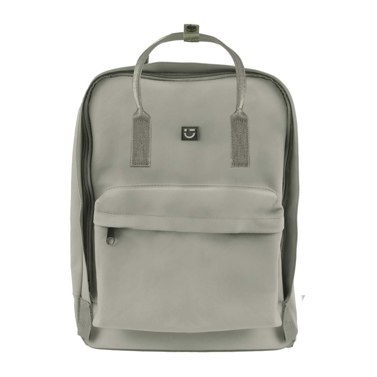 Solid Color Large Capacity Backpack(Light Gray)