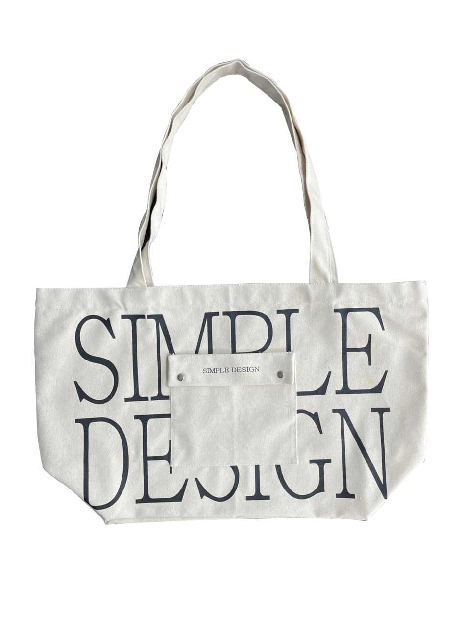 SIMPLE DESIGN Shopping Bag (Beige)