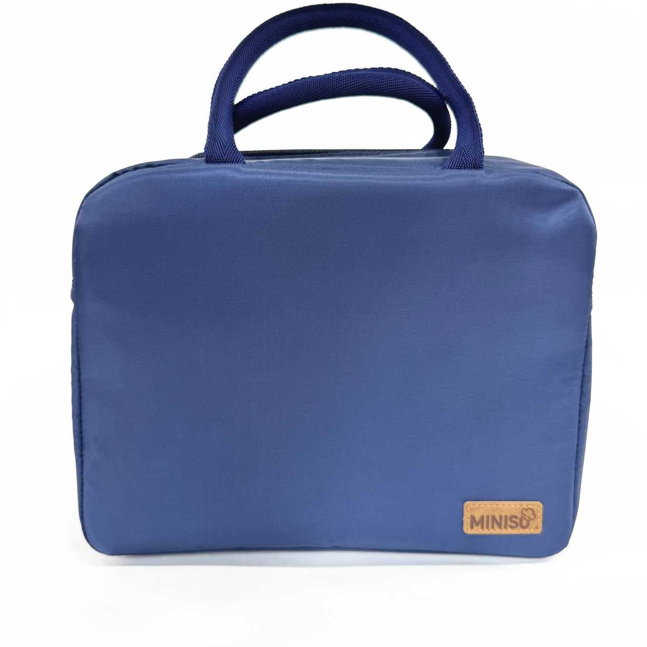 Solid Color Lightweight Large Capacity Lunch Bag(Navy)