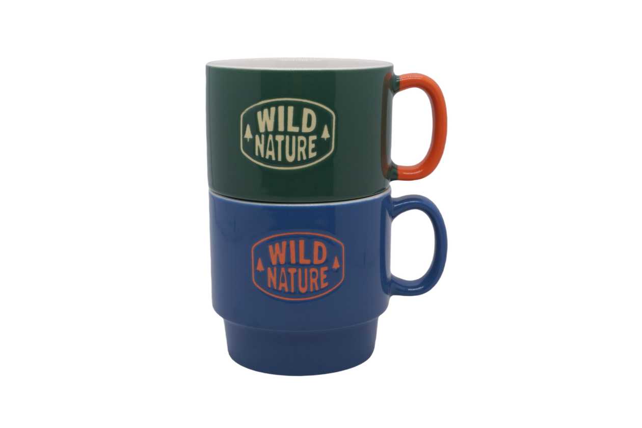 Outdoor Series Stacking Ceramic Mugs (2 pcs)