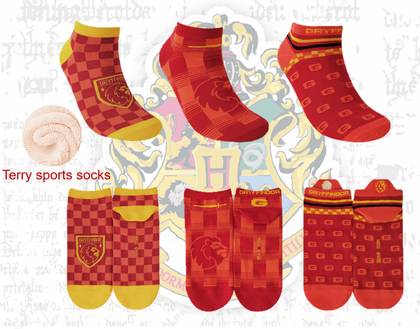 Harry Potter Mens Athleticย Ankle Socks (3 Pairs)(Gryffindor)