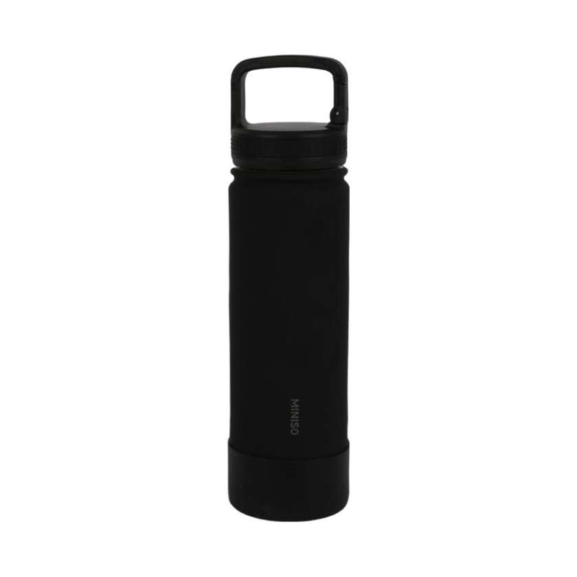 Dopamine Color Series Stainless Steel Insulated Bottle with Handle 700mL(Black)