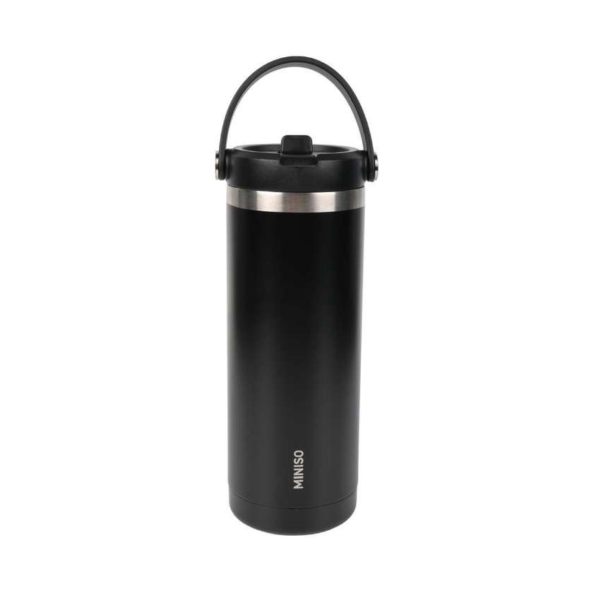 Dopamine Series Insulated Bottle with Handle 600mL(Black)
