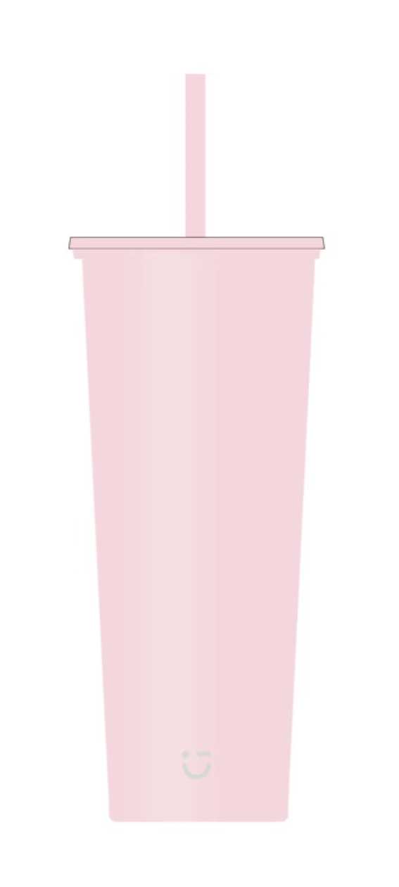 Light & Enjoy Series Single Wall Straw Bottle 850mL(Pink)