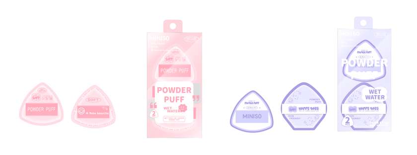Bloom & Glow Series Makeup Puff Set (2 pcs)