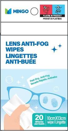 MINGO Lens Anti-Fog Wipes (20 Individual Packs)