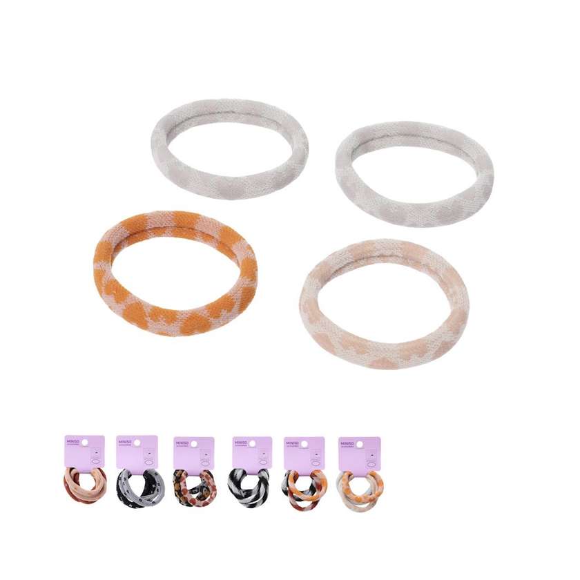 Classic Style Hair Scrunchies (4 pcs)