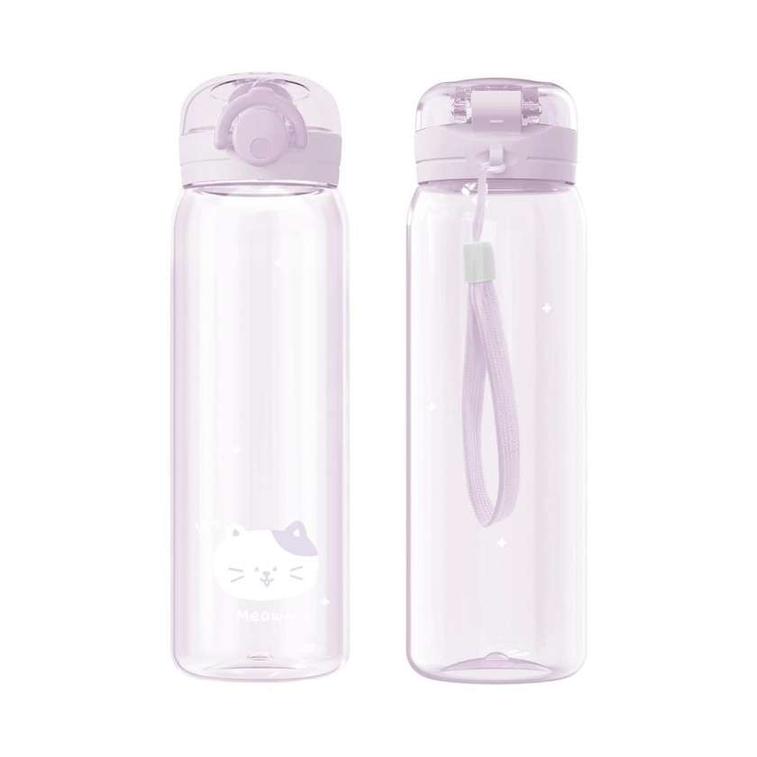 Animal Series Flip Top Plastic Bottle 620mL(Purple)