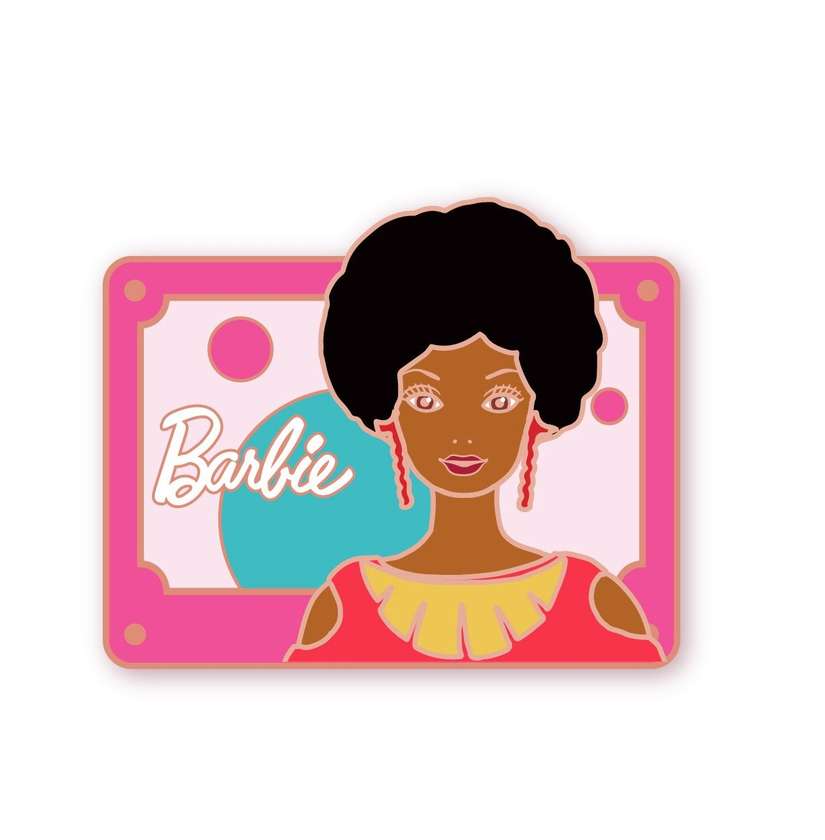 Barbie Shining Collection Glitter Metal Badge (B)