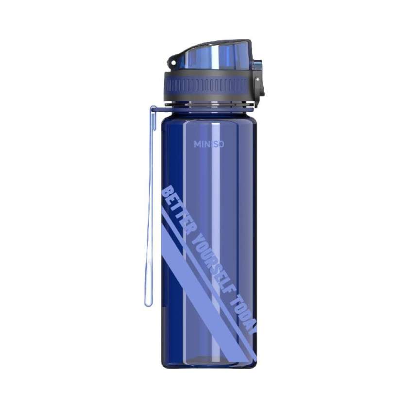 Sports TRITAN Cup Series with Tea Filter and Strap Plastic Bottle 500mL(Navy Blue)