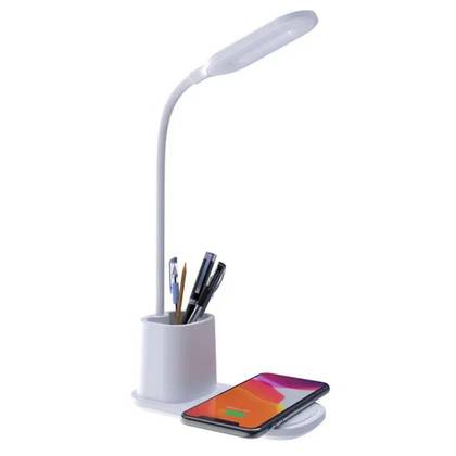 Wireless Charging LED Lamp with Pen Holder  Model: SC1031-01(White)