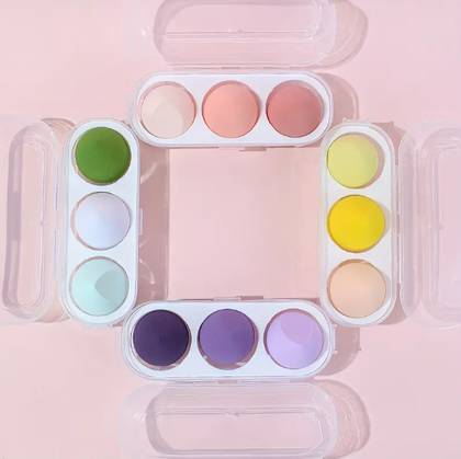 Makeup Sponges with Storage Box (3 pcs)