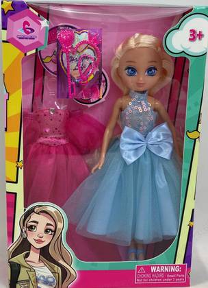 Cute Face Doll - Costume-Changing Set (2-Piece Set)(Blue)