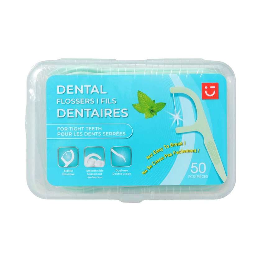 Macromolecule Thin Mint Dental Flossers (50 pcs×3 Packs)