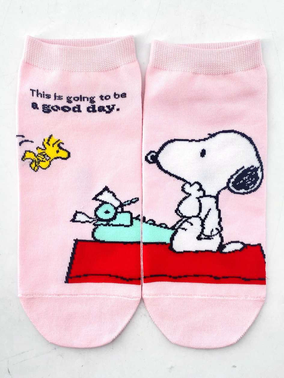 Snoopy Colorful Life Collection Ankle Socks(Pink)