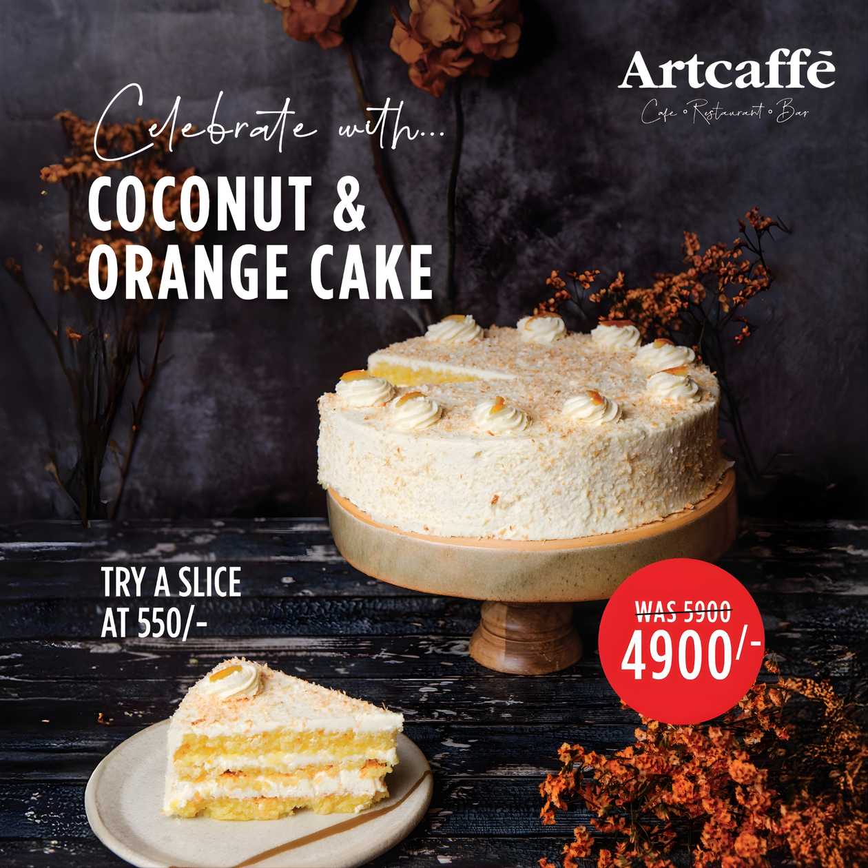 Whole Coconut & Orange Cake 2kg