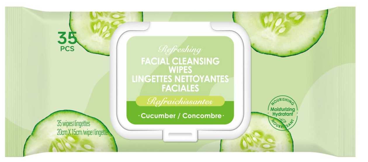 Refreshing Facial Cleansing Wipes(Cucumber)