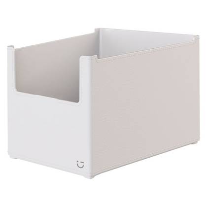 Patterned Series Long Stackable Storage Box (Small)(Off-white)