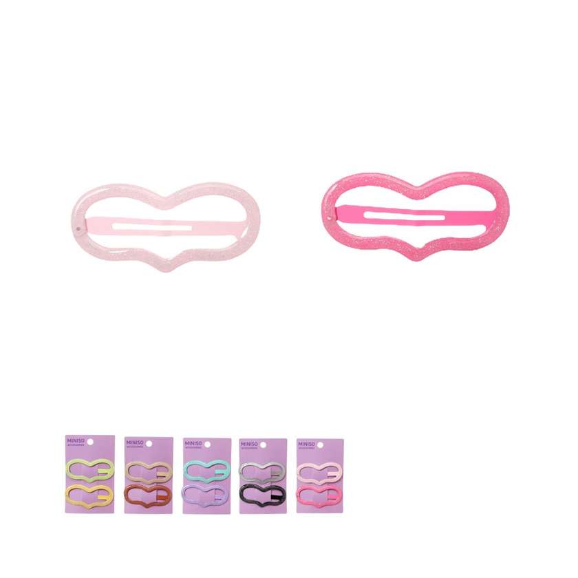 7cm Heart Hair Clips (2 pcs)